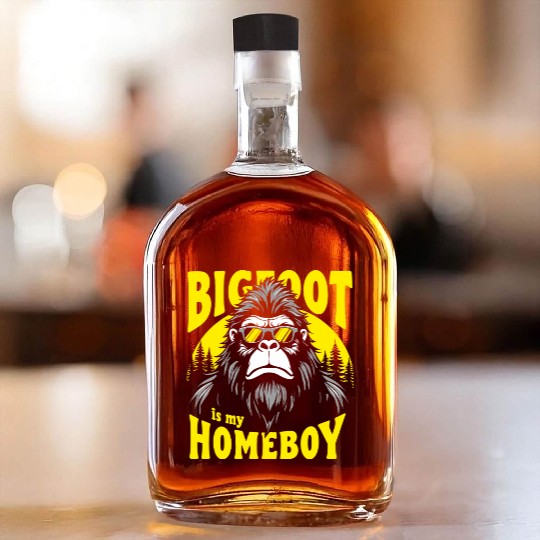 Bigfoot Is My Homeboy – Retro Sasquatch Whiskey Bottles