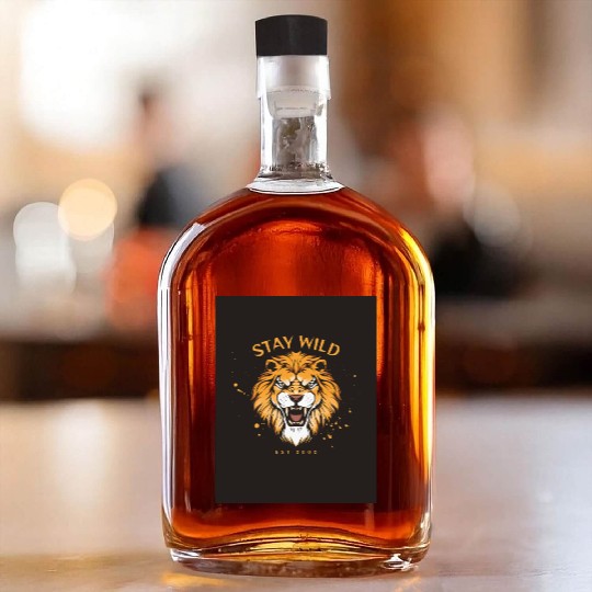Orange Illustrative Stay Wild Whiskey Bottles
