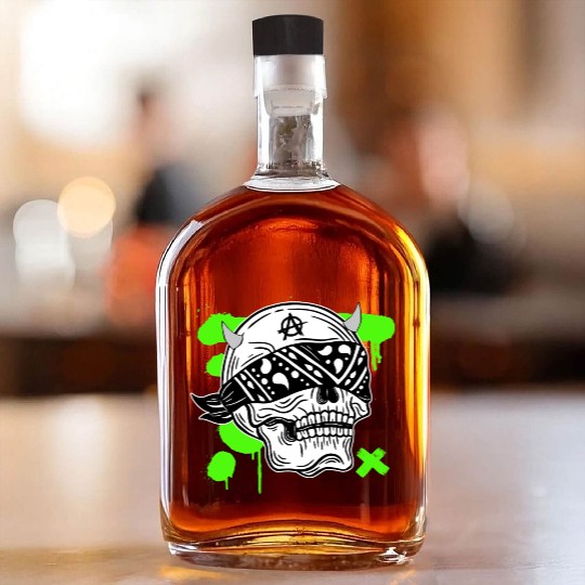Black Green Streetwear Skull Whiskey Bottles 20250712