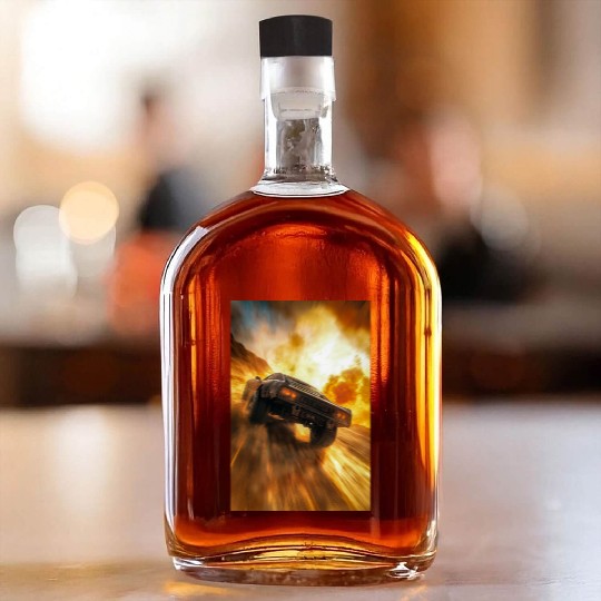 Muscle Car in Firestorm Drift Whiskey Bottles