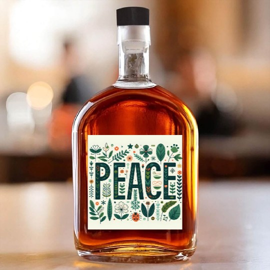 Peaceful Botanical  Whiskey Bottles