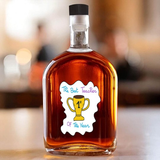 First Teacher Appreciation Trophy Design Whiskey Bottles