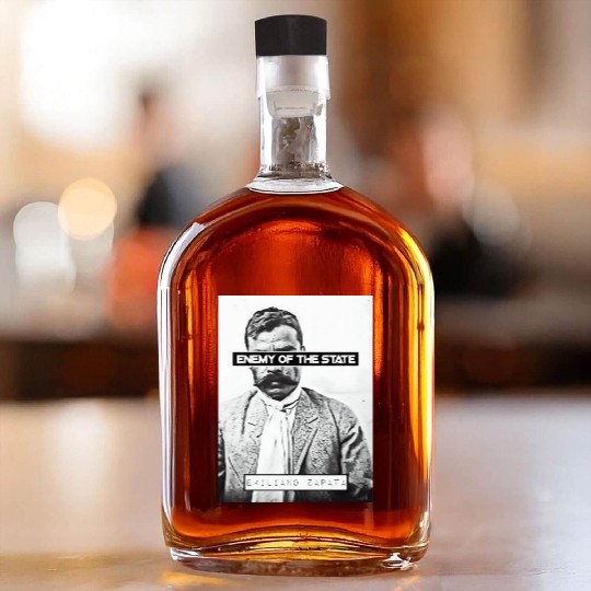 Emiliano Zapata (EOTS) (B&W) Whiskey Bottles