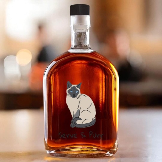 Serve & Purr - Cat Pickleball Whiskey Bottles