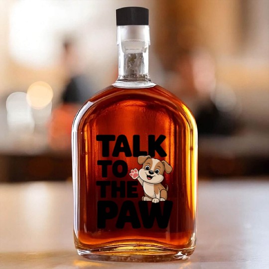 Talk To The Paw Dog Lovers Delight Cute Puppy Whiskey Bottles