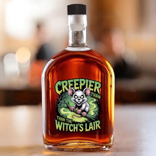 Creeper Mouse in Witch's Lair Design Whiskey Bottles