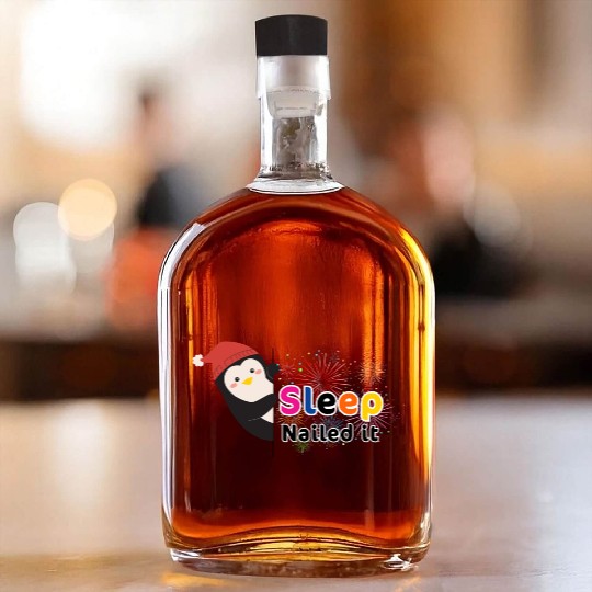 Festive Penguin Sleep Celebration Whiskey Bottles