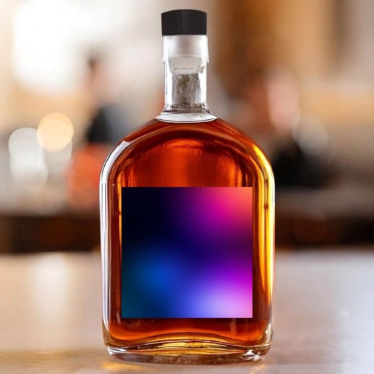 Vibrant Gradient Spectrum Design Whiskey Bottles