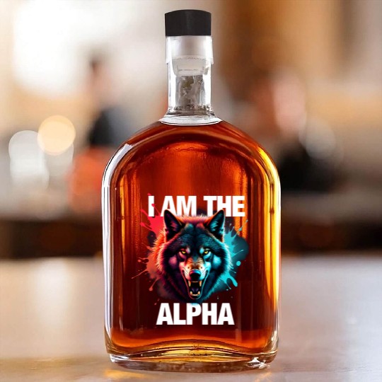 I Am The Alpha Wolf Whiskey Bottles