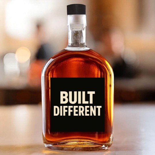 Empowering Built Different Motif Whiskey Bottles