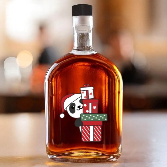 Panda Christmas Gift Winter Animals Pandas Whiskey Bottles