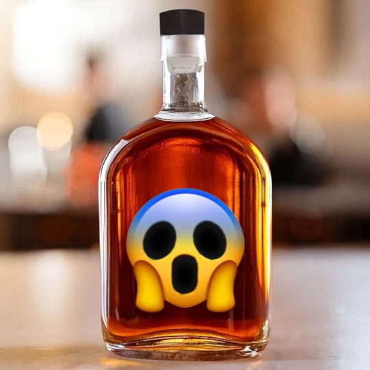 Expressive Scream Emmoticon Whiskey Bottles