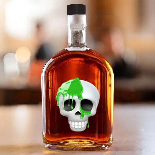 skull toxic emoticon Whiskey Bottles
