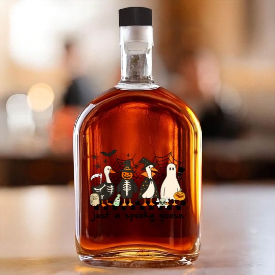 Just A Spooky Goose Halloween Costume Silly Goose Whiskey Bottles