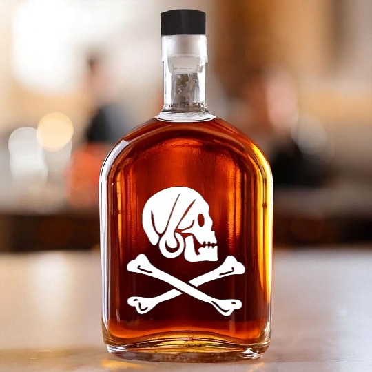 Henry Every Pirate Flag Whiskey Bottles