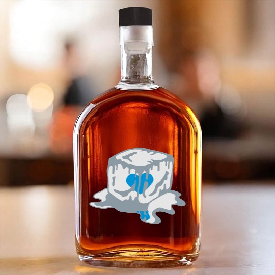 Ice Cube Heart Whiskey Bottles