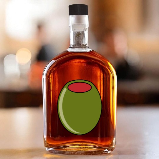 green olive Whiskey Bottles