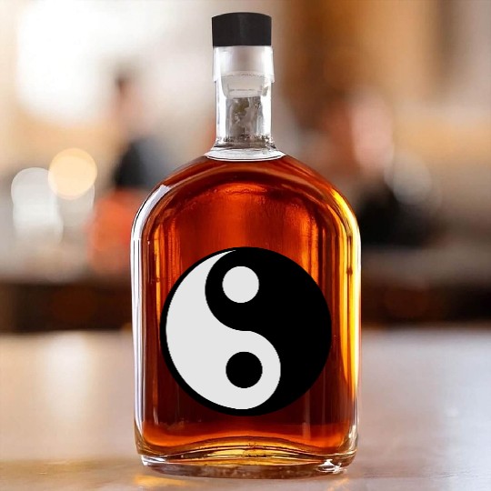 jing jang (Ying Yang) Whiskey Bottles