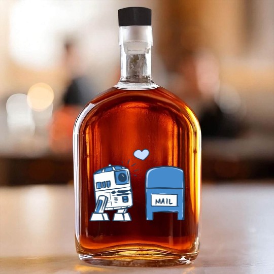 Funny Star Wars r2d2 comic Whiskey Bottles