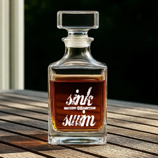 Sink or swim Vintage Feel Whiskey Decanters