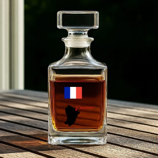 018 countries flags France FrenchGuiana ve Whiskey Decanters