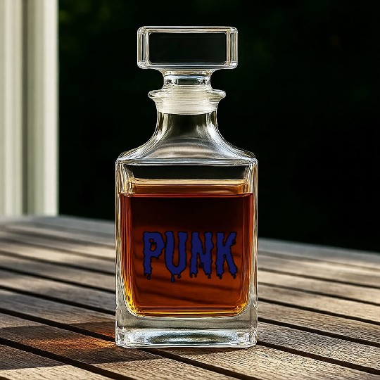 punk typo Whiskey Decanters
