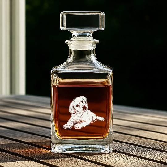 A Puppy Labrador Retriever Design For Dog Lovers Whiskey Decanters