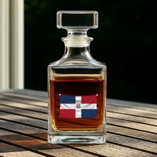 flag dominican republic Whiskey Decanters