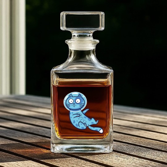 Space cat Whiskey Decanters