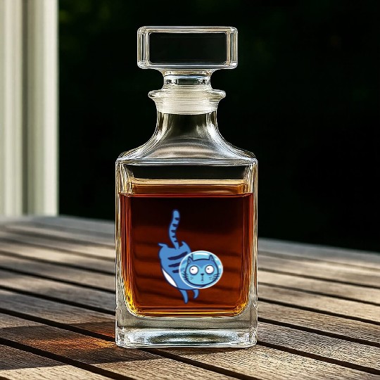 Space cat Whiskey Decanters