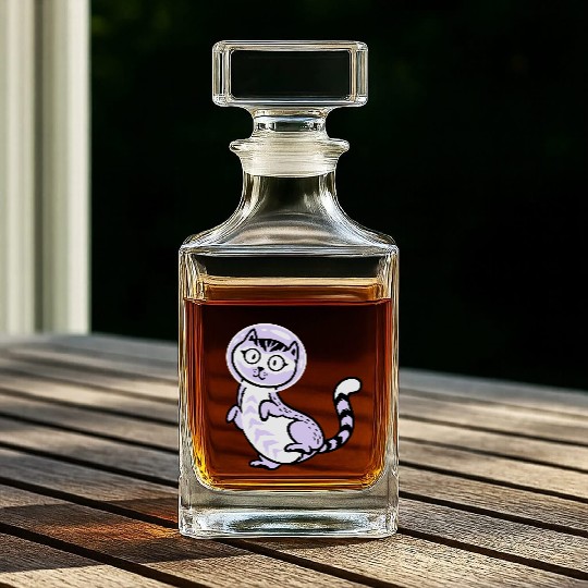 Space cat Whiskey Decanters