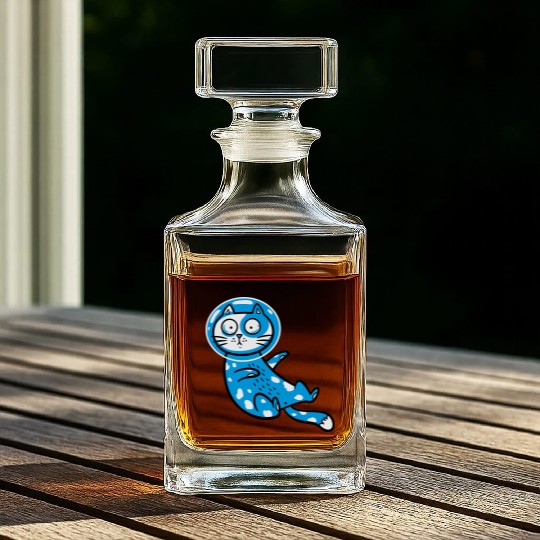 Space cat Whiskey Decanters