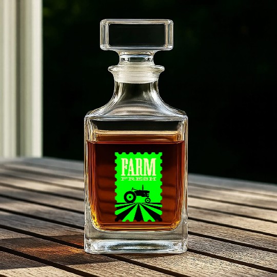 Farm fresh logo Whiskey Decanters