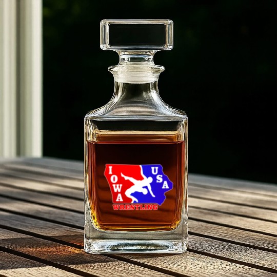 Iowa Team USA Wrestling Whiskey Decanters