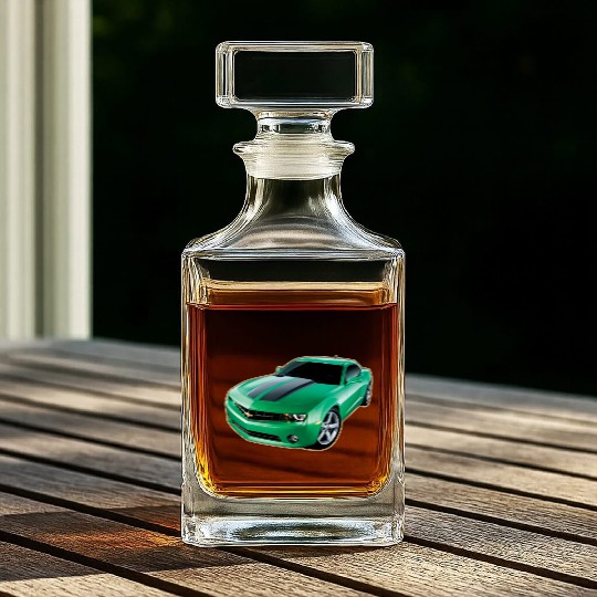 GREEN CHEVY CAMARO Whiskey Decanters