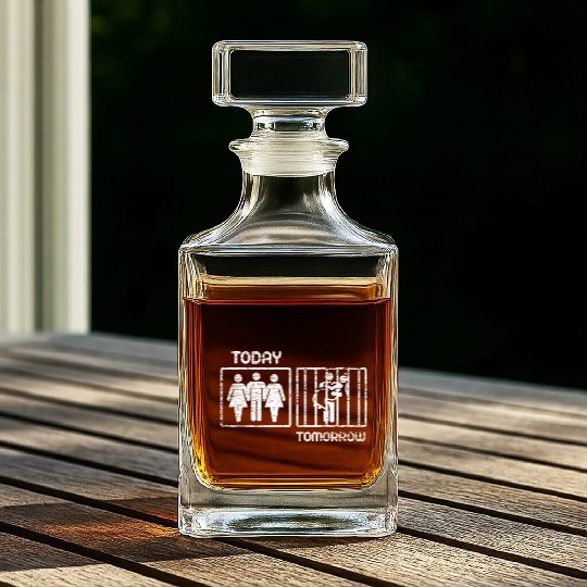 Today tomorrow wedding night drink alcohol friends Whiskey Decanters