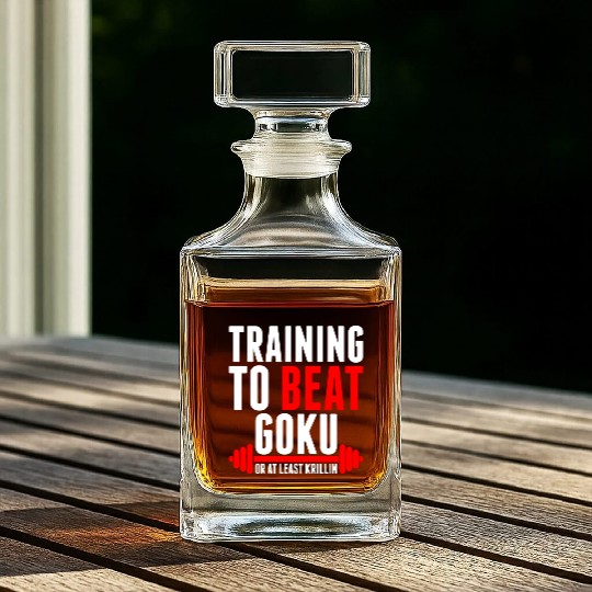 Training To Beat Goku Whiskey Decanters