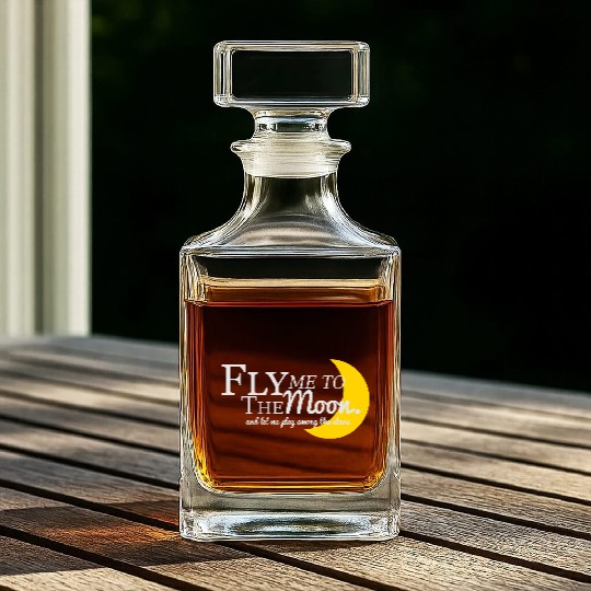 Fly me to the moon Whiskey Decanters