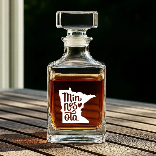 Minnesota Home State Minnesota music Whiskey Decanters