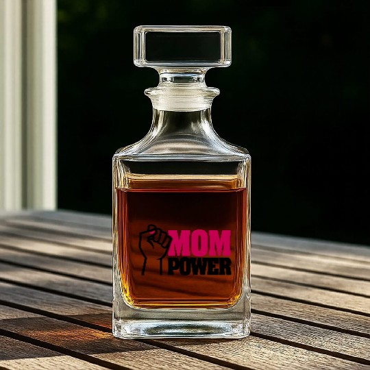 Mom power - superhero mother - I love mom - mommy Whiskey Decanters