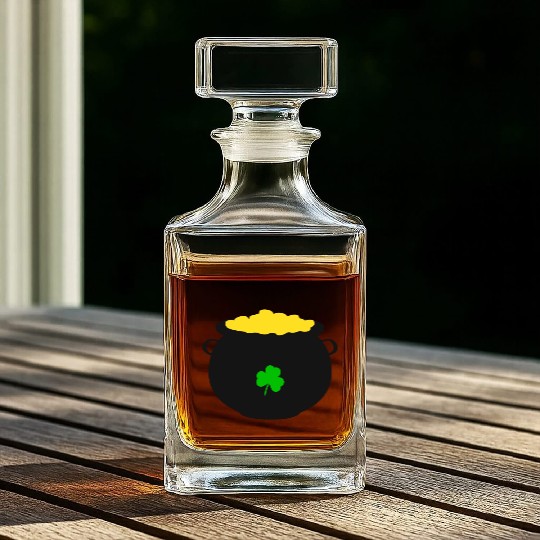 Pot of Gold St Patricks Day Whiskey Decanters