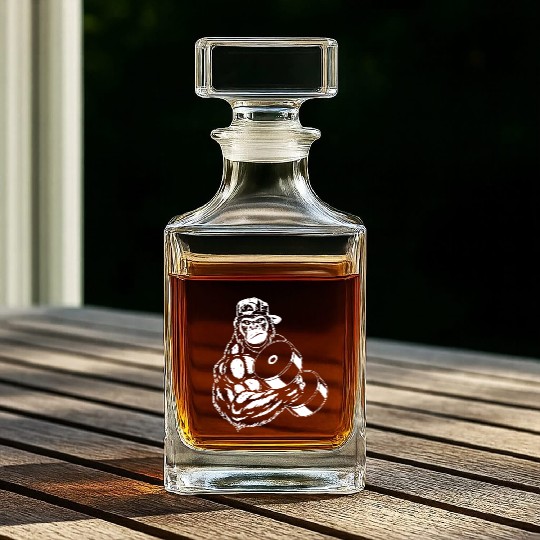 Weightlifting Gorilla Fitness Gorillas Lift Gym Whiskey Decanters