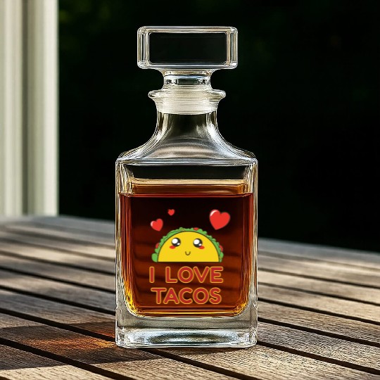 I Love Tacos Whiskey Decanters