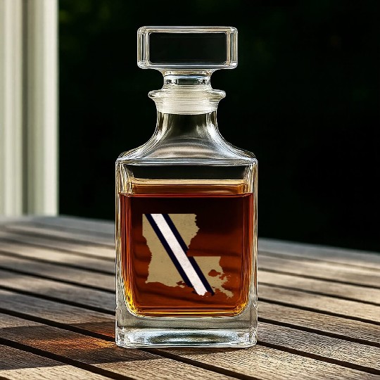 new orleans louisiana helmet stripe Whiskey Decanters