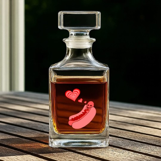 Hot Dog Love Whiskey Decanters