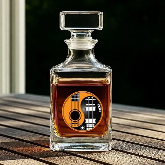 Guitar Ying Yang Whiskey Decanters