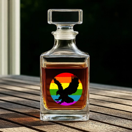 Rainbow Hawk Whiskey Decanters
