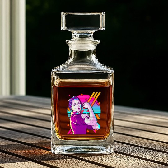Rosie The Riveter Vaporwave Whiskey Decanters