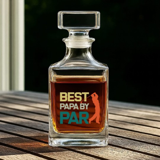 Mens Best Papa By Par Fathers Day Gifts Whiskey Decanters