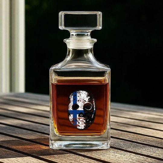 Old School Goalie Mask-Finland Whiskey Decanters